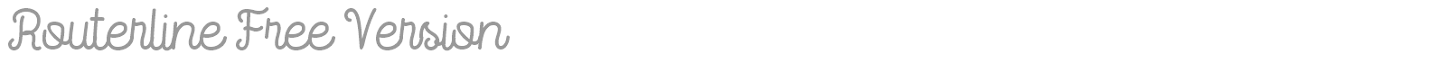 Routerline font preview